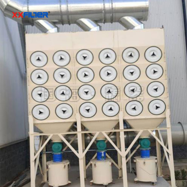 医药行业21600m³/h风量滤筒除尘器