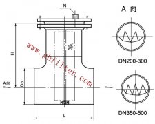 DN150公称直径—直通T型过滤器系列——国海滤器